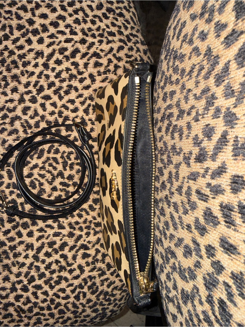 Coach Leopard Print Crossbody Bag in Tan and Black - Picture 9 of 16